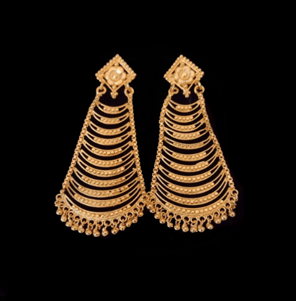 Gold covering earrings-2