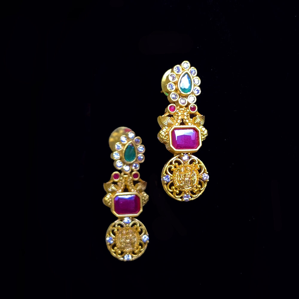 Multi color Temple Jewelry Earrings1
