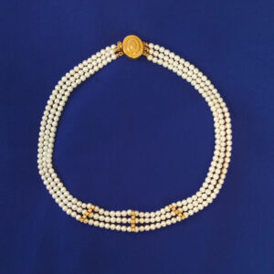 3-strand-Cultured-pearl-necklace-with-diamonds
