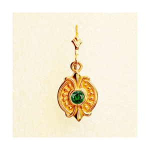 emerald earrings in gold
