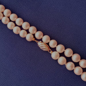 freshwater cultured pearl necklace 18″