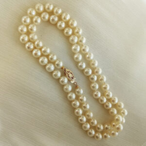 6mm round Cultured pearl necklace 18