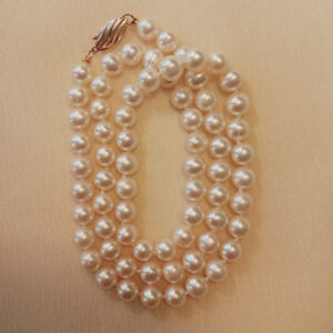 6mm freshwater very fine grade pearl necklace 16″