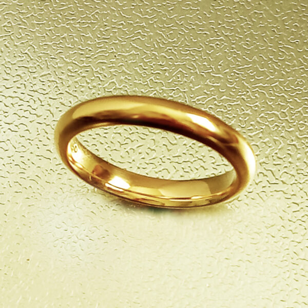 14Karat yellow gold comfort fit 3mm wedding band